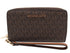 Michael Kors Jet Set Travel Large Flat Multifunction Phone Case Wallet Brown Michael Kors Wallets
